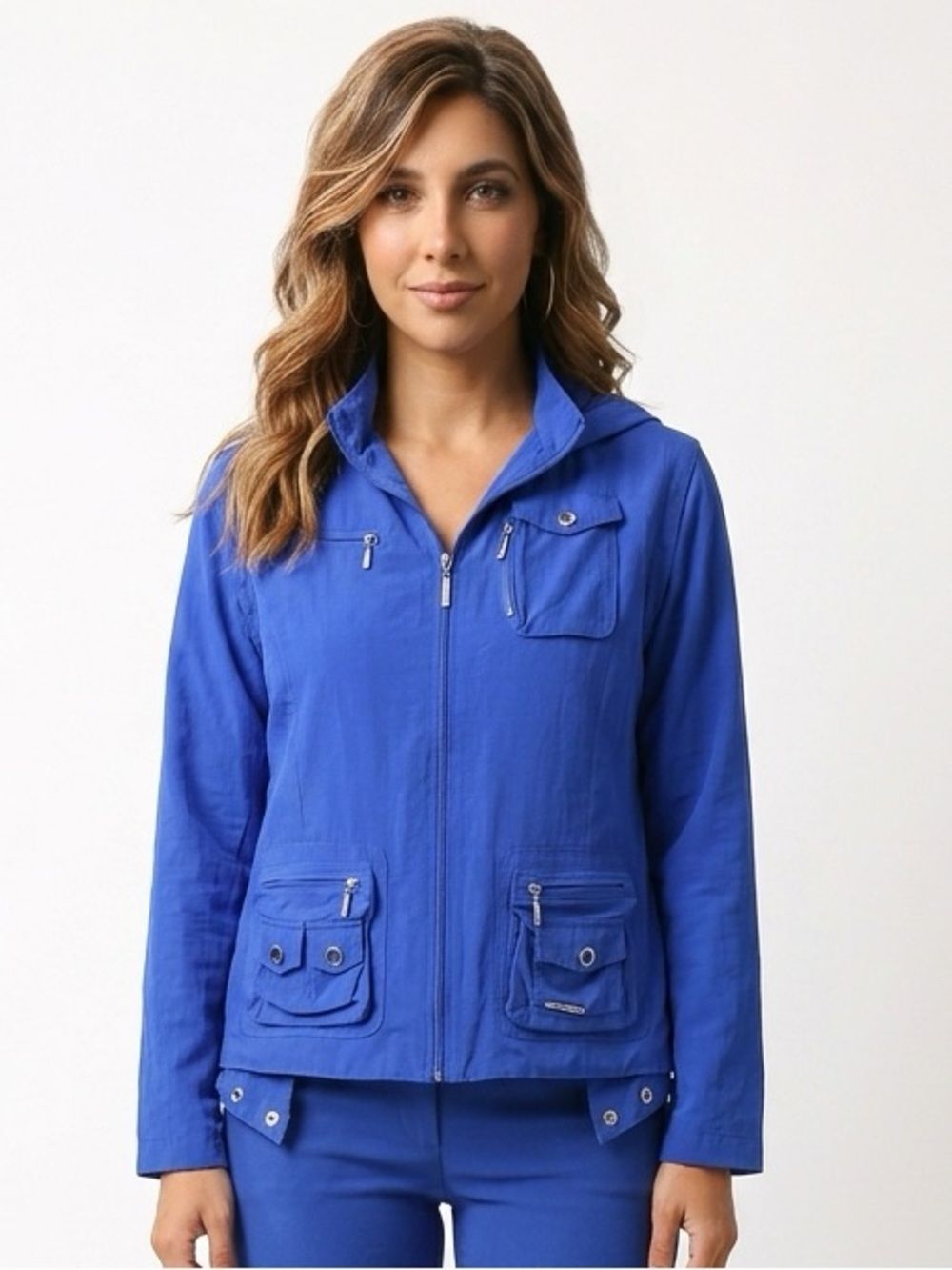 JAMIE SADOCK | Royal Blue Hooded Jacket All Weather Women’s Size Small